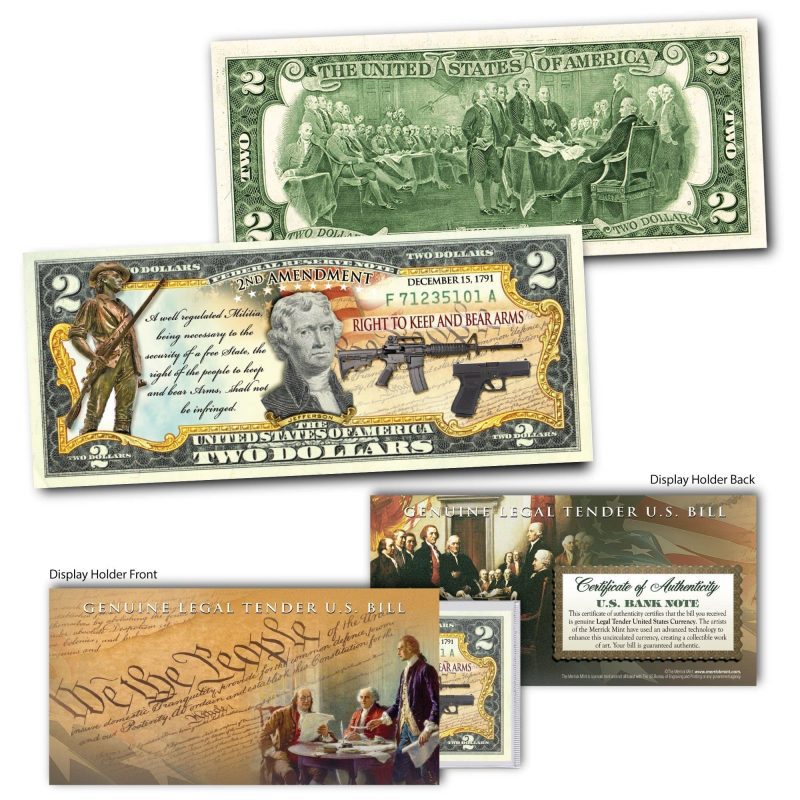 2nd amendment genuine legal tender us 2 bill 321784