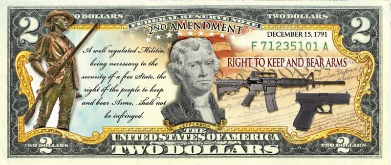 2nd amendment genuine legal tender us 2 bill 545714