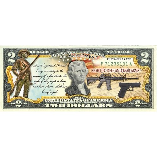 2nd amendment modern genuine legal tender us 2 bill 730733