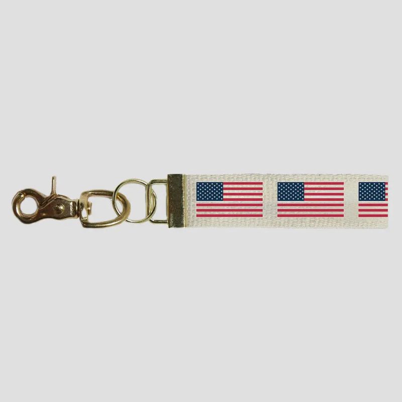 50 stars flag keychain