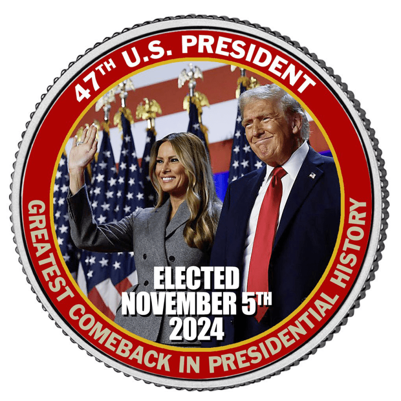 DONALDTRUMP MELANIAJFKHALFDOLLAR47THPRES.GREATESTCOMEBACKNOV5 249