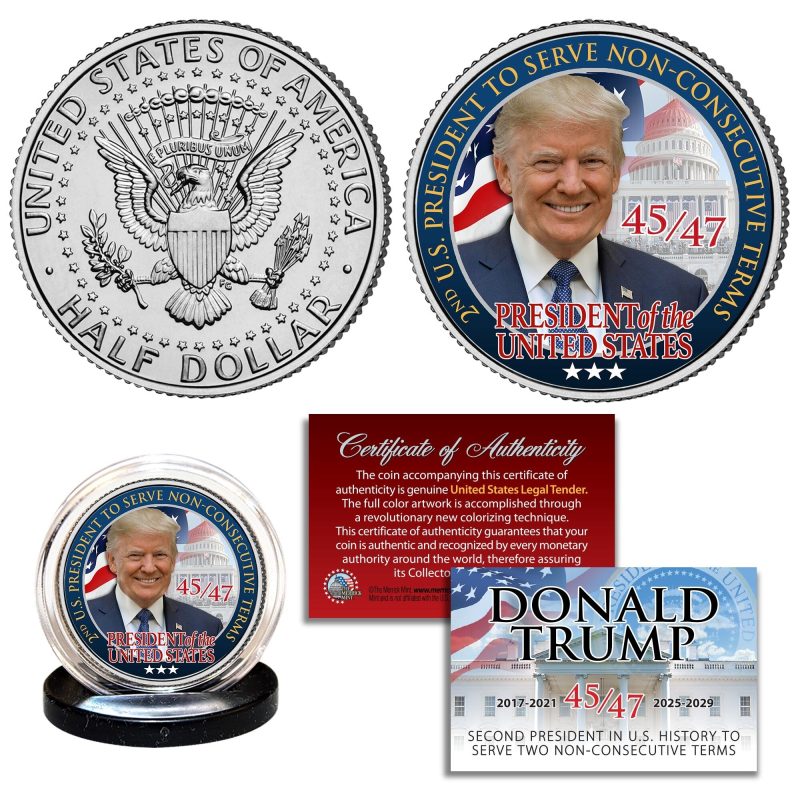 TrumpJFKCoin 45 47TwoTermsBorder