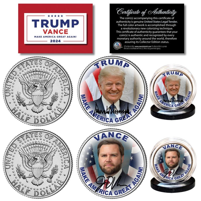 TrumpVanceMakeAmericaGreatAgainJFK2CoinSet