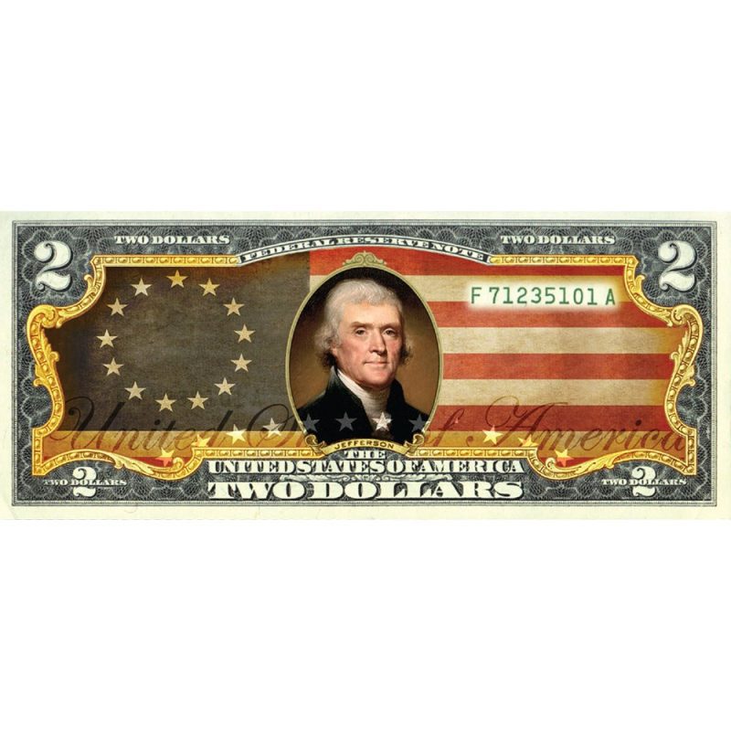 betsy ross flag genuine legal tender us 2 bill 195383