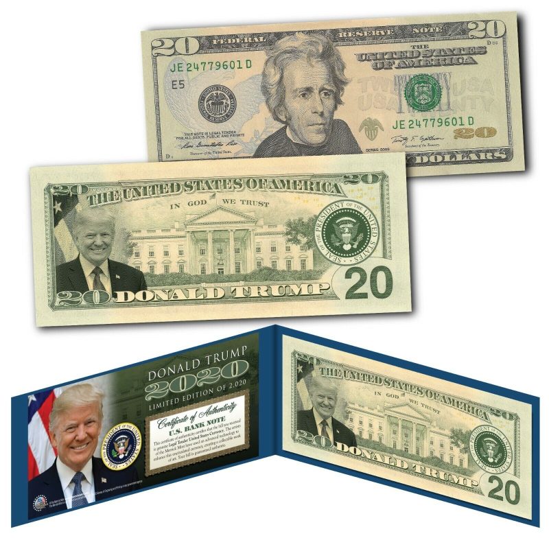 donald trump 2020 genuine legal tender 20 us bill only 2020 ever created 147369