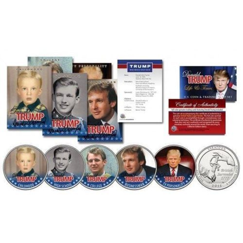 donald trump life times 10 piece coin trading card collection 628632