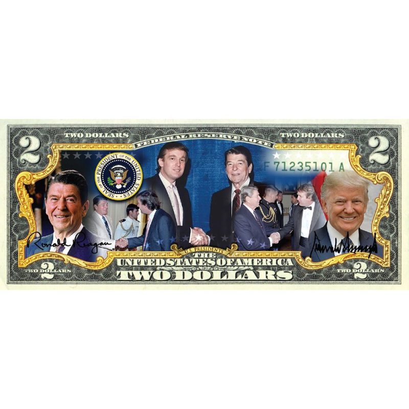 donald trump ronald reagan genuine legal tender us 2 bill 263030