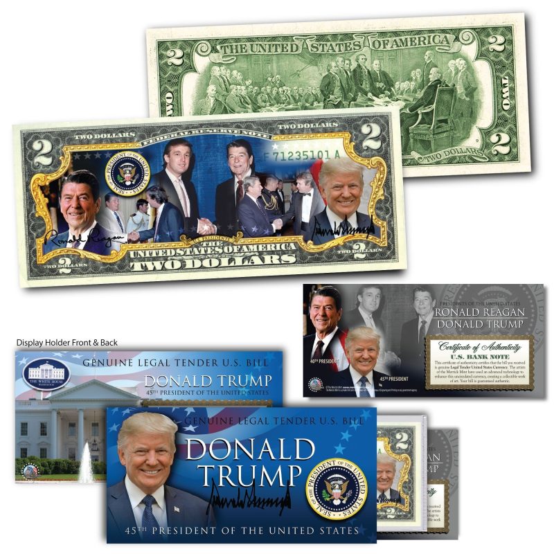 donald trump ronald reagan genuine legal tender us 2 bill 868890