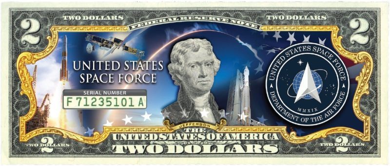 donald trump space force genuine legal tender us 2 bill 664203