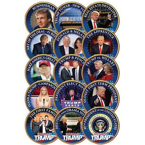 donald trump ultimate 15 coin 24k gold plated washington dc quarter set with premium display box 723451