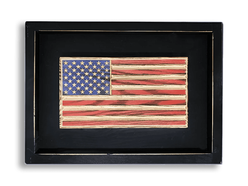 fov desk flag framed no engraving