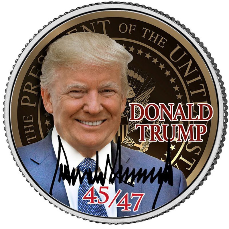 front of new silver coin