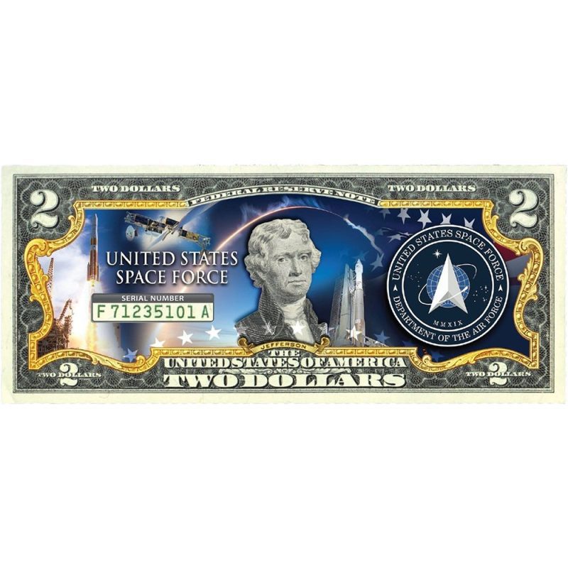 space force genuine legal tender us 2 bill 115664