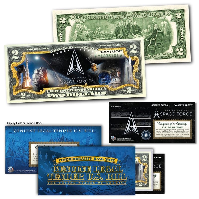 space force genuine legal tender us 2 bill 443436