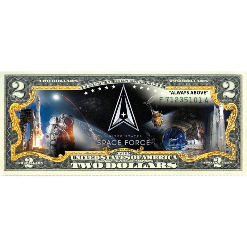 space force new logo genuine legal tender us 2 bill 808836