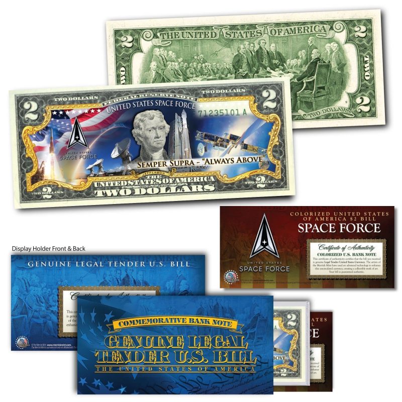 space force with motto genuine legal tender us 2 bill 333174