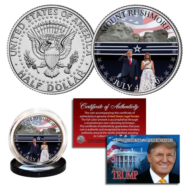 trump melania mt rushmore authentic jfk half dollar 728841