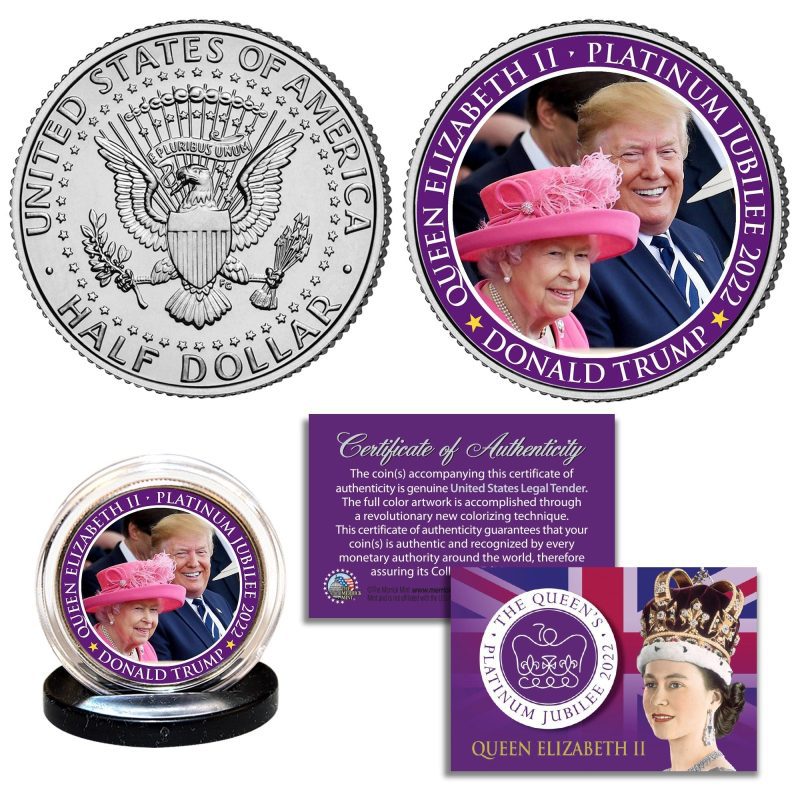 trump queen elizabeth authentic jfk half dollar 124988