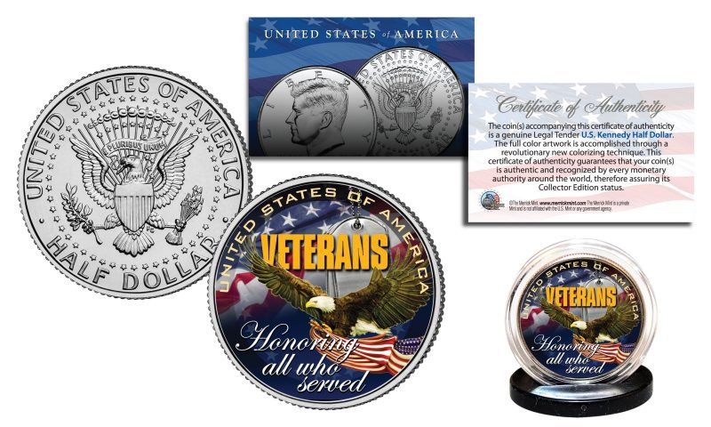 veterans day authentic jfk half dollar 144790